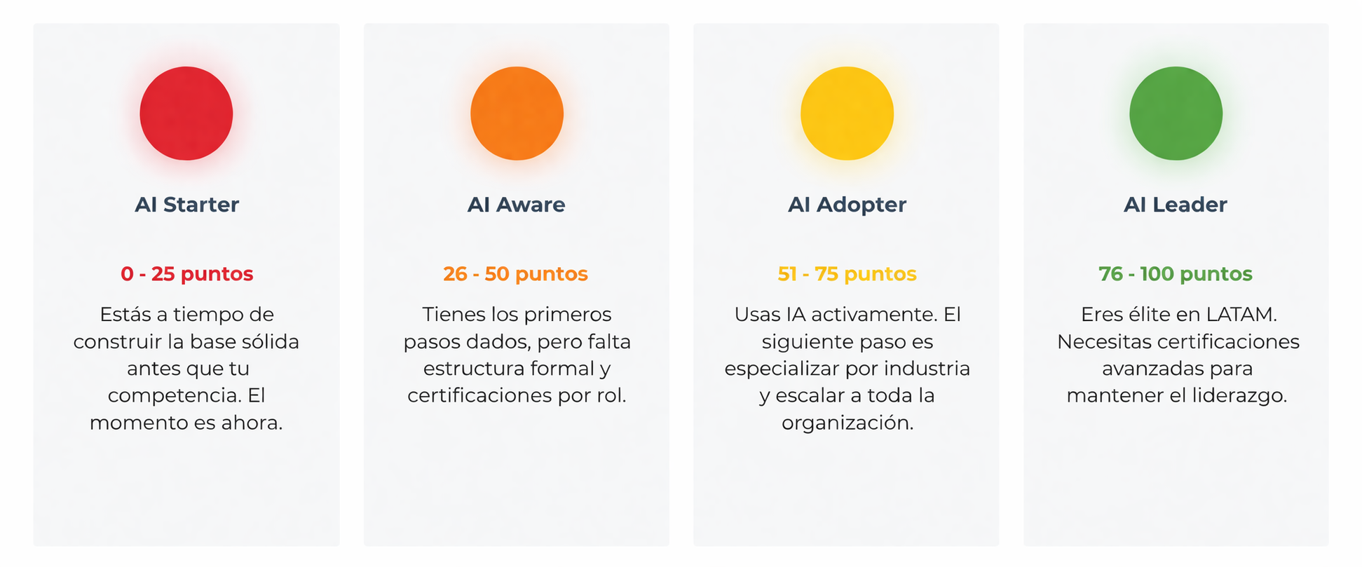 Niveles de progreso en IA